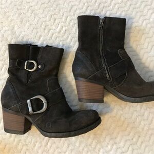 COPY - Born Brown Leather Ankle Boots